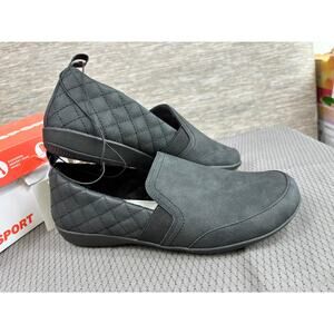 J Sport Lisa Casual Slip On Memory Foam Shoes Womens Size 9 Black S5LSA01 NEW